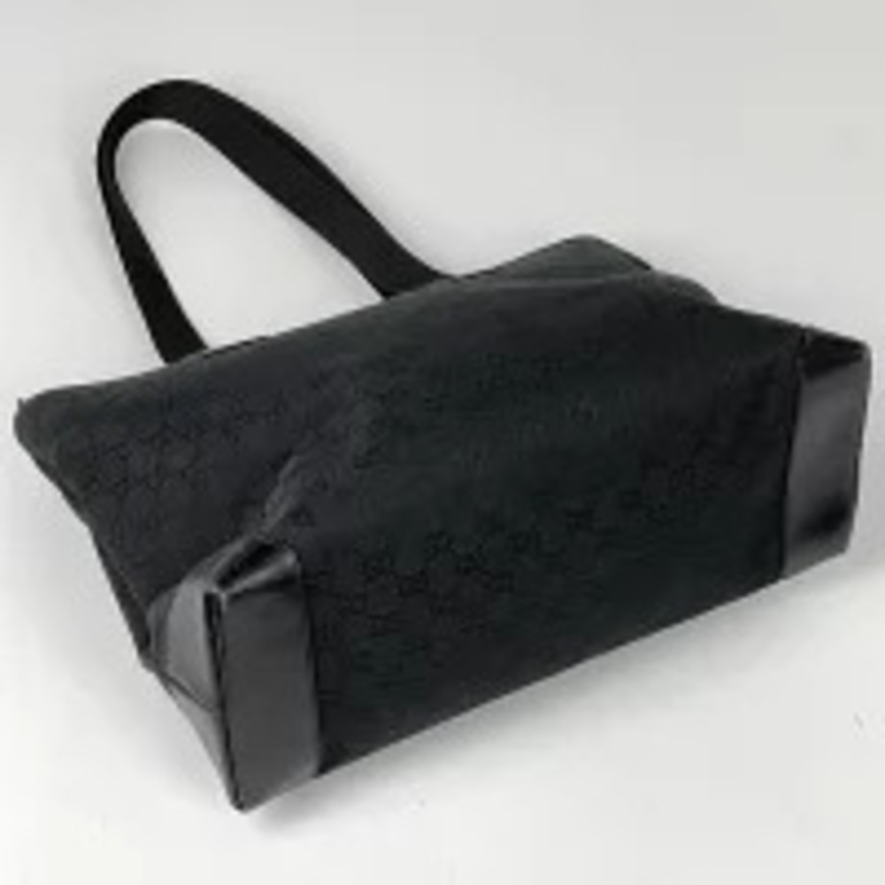 Gucci shoulder tote canvas black bag GG Black